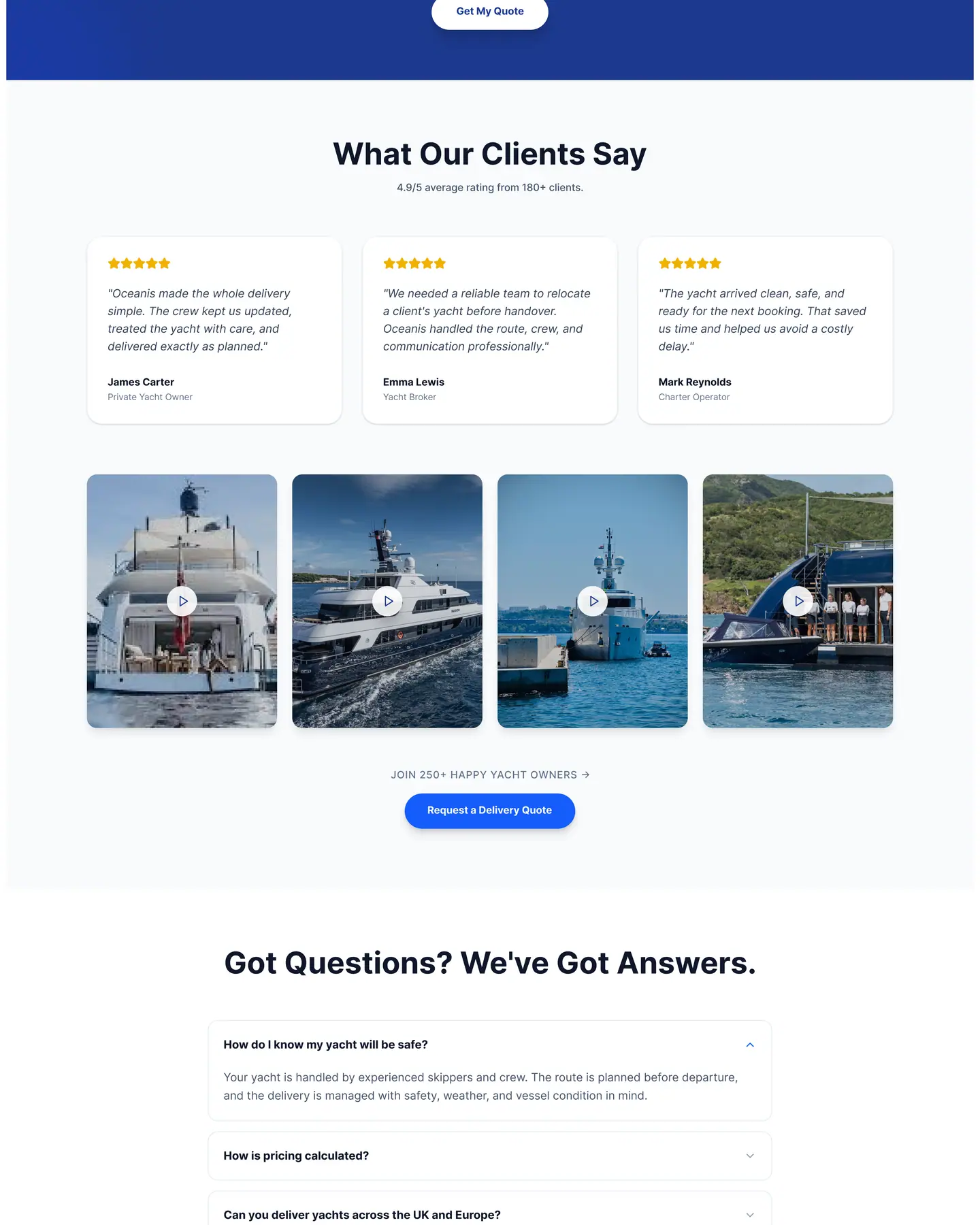 Oceanis home page, part 3