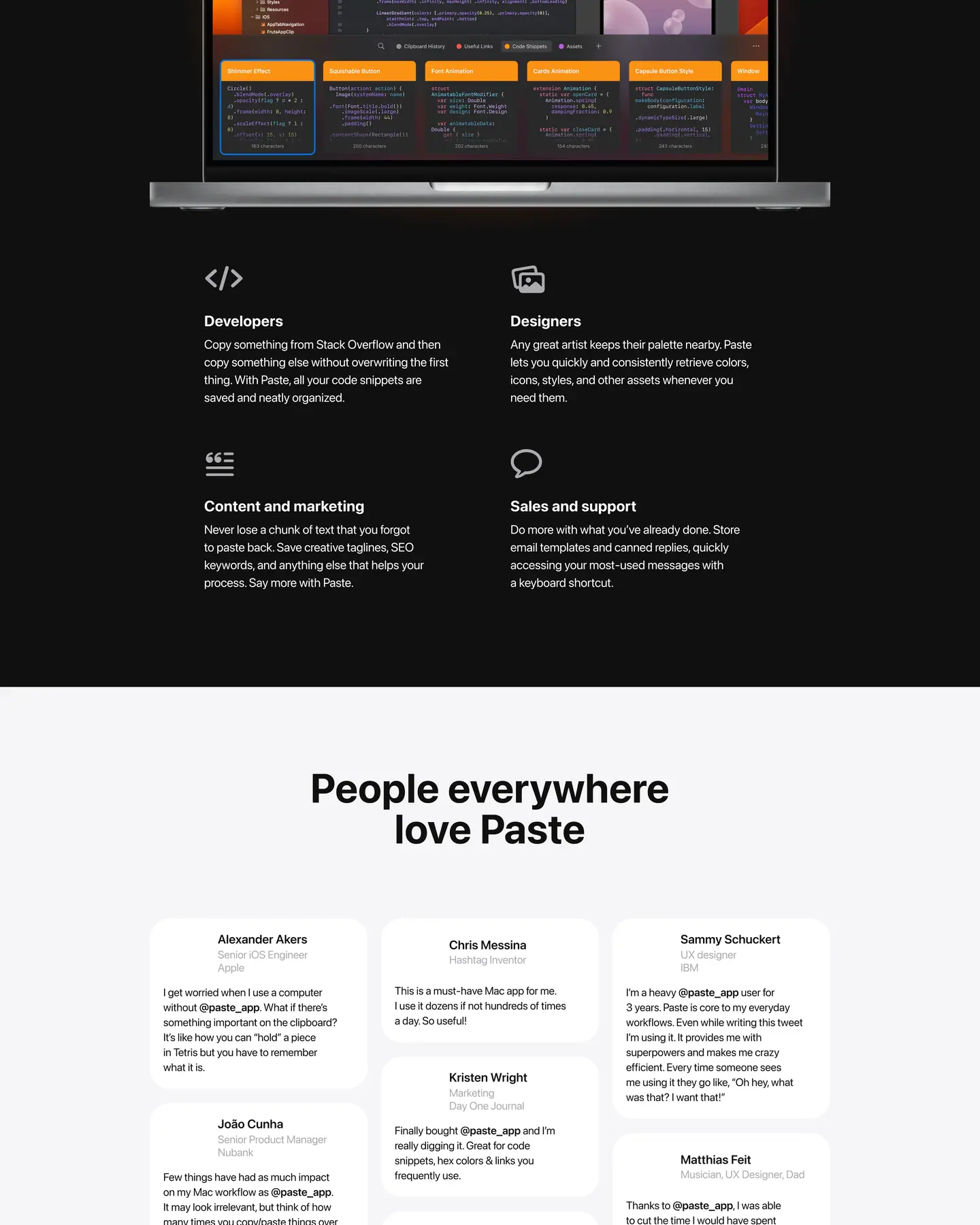 Paste home page, part 5