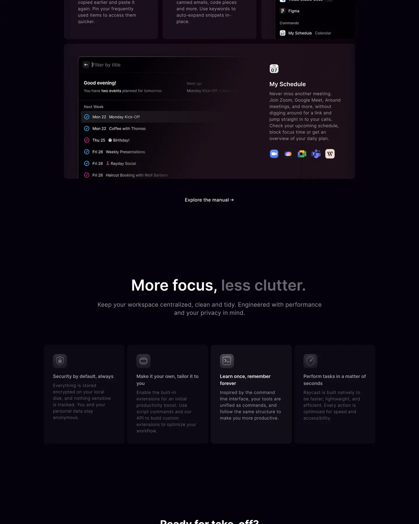 Raycast home page, part 6