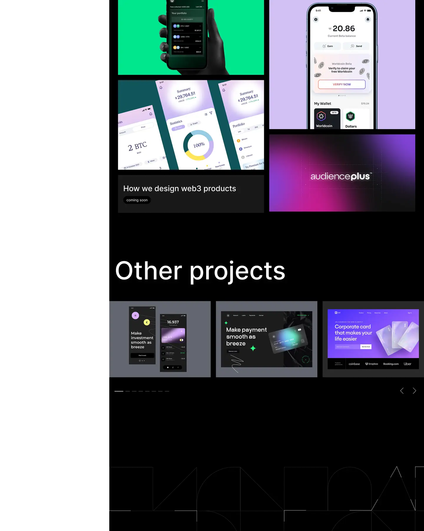 Thirdweb Studio home page, part 2