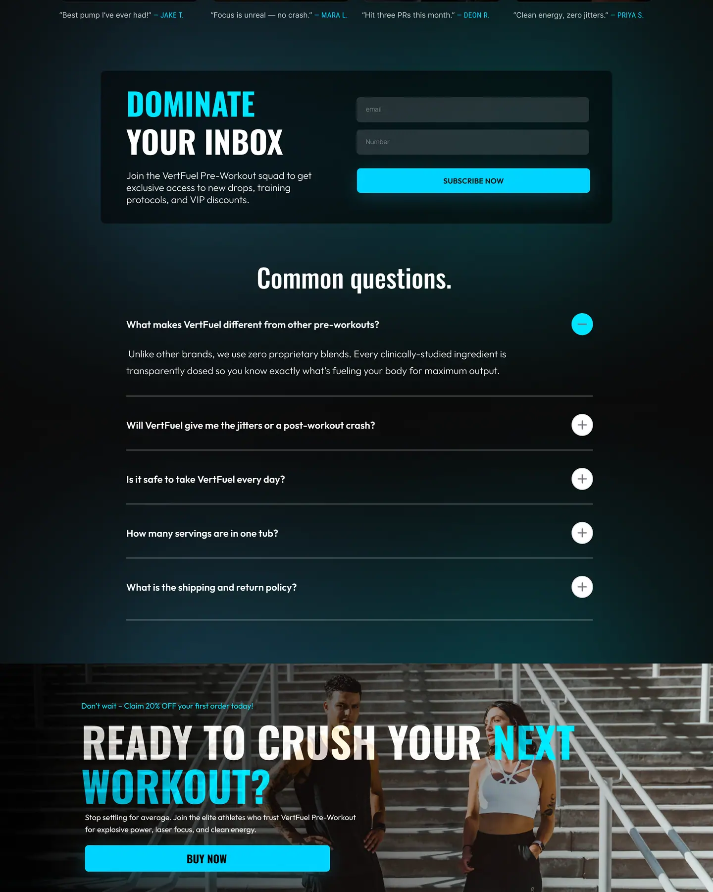 Vertfuel home page, part 5