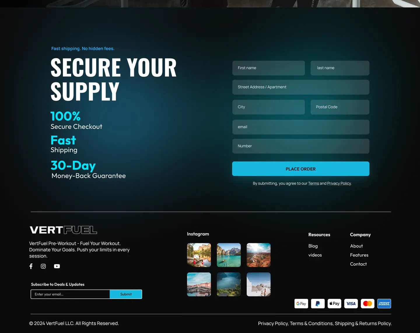 Vertfuel home page, part 6
